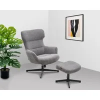 Home affaire Sessel Clarah Relaxsessel, TV-Sessel mit Hocker, 360° Grad drehbar