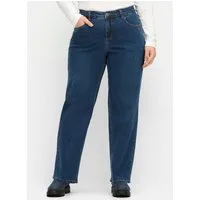 Sheego Bequeme Jeans Weite Jeans ELLA für kräftige Oberschenkel und Waden