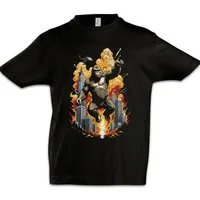 Urban Backwoods Print-Shirt Skyscraper Kong Kinder T-Shirt Ape Affe Japan Insel King Kaiju Giant (1-tlg) Monster Movie Film Godzilla