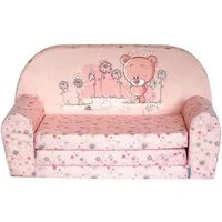 FORTISLINE Kindersitzgruppe Kindersofa "MINI" Kindercouch zum Aufklappen W386