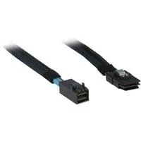 Kabel SFF 8643 > SFF 8087 schwarz, 0,75 Meter (ummantelt)