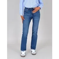 ESRA Straight-Jeans Stretch-Jeans Damen High Waist Jeans Straight Leg Hose Regular G3 Straight Fit Jeans Damen High Waist Gerade Schnitt Jeans bis Übergröße