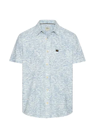 camel active - Kurzarmhemd mit Allover-Print indigo blue - Gr. - 3XL