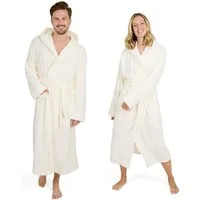 Blumtal Bademantel Bademantel Damen und Herren - kuschelig weicher Fleece Bademantel, mit Kapuze & Fronttasche