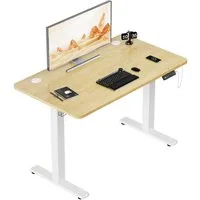 Furnicopia Schreibtisch Höhenverstellbarer mit USB-Ladefunktion und Wecker-Erinnerung (2 Höheneinstellungen 5 Farben und 6 Größen fur eine Vielzahl von Arbeits- und Lernumgebungen)