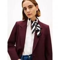 Tommy Hilfiger Seidentuch TH ELEVATED CHIC SILK SQUARE, im Streifen-Look und mit Logo-Print