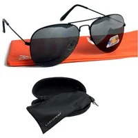 Rennec Sonnenbrille Pilotenbrille Polarisiert UV400 Retro Gelenke und Hardcase Polarisierte Gläser Schwarz Getönt, Braun Getönt, Silber Verspiegelt