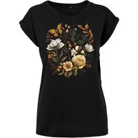 Youth Designz Print-Shirt Flowers Botanic Damen T-Shirt Statement Geschenk Frauen Motiv mit stylischen Blumen Aufdruck für Frauen
