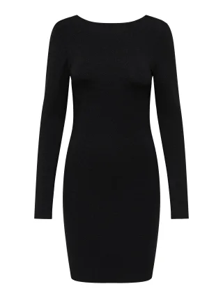 ONLY - ONLROMA L/S ROUND BACK DRESS JRS black - Gr. - L