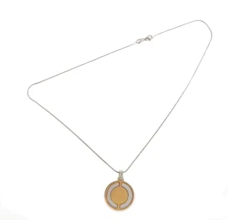 Orphelia Damen-Anhänger Sterling-Silber 925 mit Kette – Silber/Gold ZK-2634