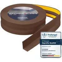 HOLZBRINK Sockelleiste HOLZBRINK selbstklebend PVC 32x23mm, 1 m, L: 100 cm, 1m Rolle, Küchenleiste Abschlussleiste für Badezimmer Farbe: Schokolade