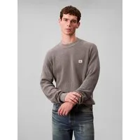 Calvin Klein Jeans Rundhalspullover LS EZ COTTON WAFFLE CRWNK SWTR 9 Rundhalsausschnitt, regular fit