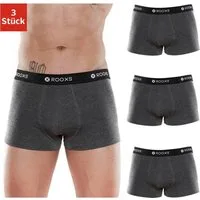 ROOXS Boxershorts Enge Unterhosen Herren Männer (3-St) Baumwolle Retroshorts