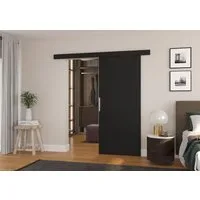 MOEBLO Schiebetür Danilo (moderne Wand-Schiebetür aus 16 mm Laminat, leises Schiebesystem, optional mit Soft-Close Funktion, universal montierbar, Schiebetüren Gleittüren Schiebetüre Schiebesysteme Türen auf Schiene Türen mit Schiebemechanismus), (Bx