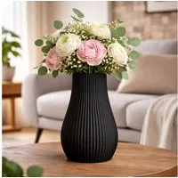 UDINGO Dekovase Moderne Vase geriffelt – Zeitloses Design