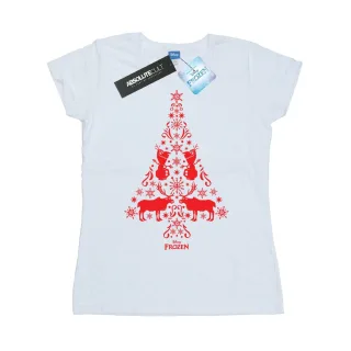 Disney - "Frozen Christmas Tree" T-Shirt für Damen (Weiß)