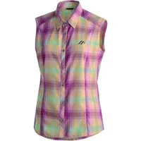 Maier Sports Funktionsbluse Paloma ärmellose Damen Bluse, sommerliches Blusen-Shirt, Karobluse, Reg. Fit