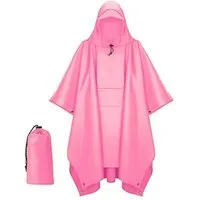 nsihing Regenjacke Regencape mit Kapuze 3 in 1 Multifunktional Atmungsaktiv