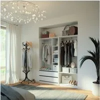 Vicco Kleiderschrank Elmo, Weiß, 180 x 200 cm 2er Set (2-St)
