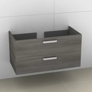 Artiqua 412 Waschtischunterschrank für Ventuno T0019 Graphit Struktur quer, 412-WU2L-I26-7098-401 412-WU2L-I26-7098-401