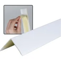 Dalsys Winkelprofil (Winkelprofil selbstklebend PVC 30x30mm, 150cm Weiß Eckschutzprofil, 1-St., Eckleiste, hoher Kantenschutz Wand), für Wohn- und Arbeitsbereich sowie Garage geeignet
