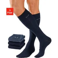 H.I.S Kniestrümpfe Basic Herren Strümpfe Komfortsocken, Alltagssocken (Packung, 3-Paar, Gr. 39-42 bis 47-48) mit druckfreiem Bündchen