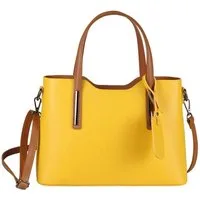 ITALYSHOP24 Schultertasche Made in Italy Damen echt Leder Henkeltasche Shopper Lederhandtasche, Italienische Umhängetasche Cross Over Body Hobo Bag, Premium Qualität