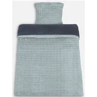 Leonado Vicenti Bettwäsche Winter Teddy Plüsch Bubble, Microfaser, 2 teilig, Flauschig warmes Cashmere Touch, Einfarbig, Wellen Design