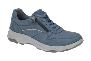Waldl?ufer 718006 H-MAX Herren Schn?r-Halbschuhe blau/hellgrau Luftpolstersohle