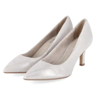 Tamaris Pumps - Gr. 36 - Silber - Rauleder