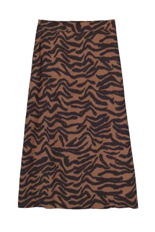 Garcia - Rock mit Alloverprint braun - Gr. - L