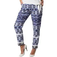 Stehmann Stoffhose Zypern-740, leichte Flatter-Sommerhose im bedruckten Design