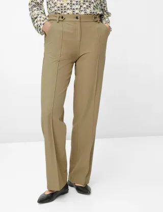 Brax Damen Palazzohose Style MAINE FADED KHAKI Grün Khaki, grün - khaki, Gr. 42K