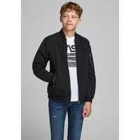 Jack & Jones Junior Bomberjacke JJERUSH windabweisend und pflegeleicht unifarben, modisch, regular fit, Web, Stehkragen