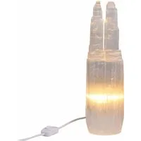 Heimtex Salzkristall-Tischlampe Selenit-Turm Lampenset: Zwillings-Türme für Heim & Heilung