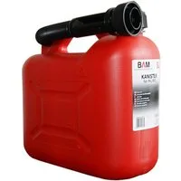 Systafex® Benzinkanister 5L Kraftstoffkanister mit Ausgießer – für Notbetankung (Kanister mit Ausgießer), für Benzin, Diesel, Kraftstoff geeignet