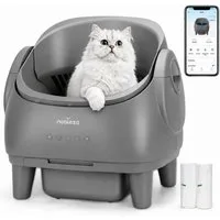 nobleza Katzentoilette Selbstreinigende Katzentoilette, App-Steuerung,offener Oberseite