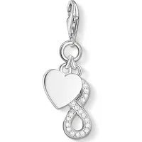 THOMAS SABO Charm-Einhänger Herz mit Infinity, mit Zirkonia (synth)