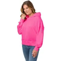 Gio Milano Sweatshirt G25-1111 Sweater mit Kapuze mit Strassbesatz