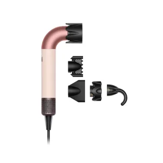 Dyson Supersonic r Straight & Wavy ceramic [inkl. 5 Aufsätze: 2x Stylingdüse Trockenaufsatz Aufsatz für sanften Luftstrom Aufsatz zur Bändigung fliegender Haare] ceramic pink/roségold