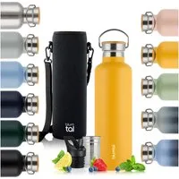 Blumtal Thermoflasche Thermosflasche 1L - doppelwandige Flasche Edelstahl 1L - BPA frei