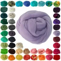maDDma 25g Filzwolle / Märchenwolle, Nass- u. Trockenfilzen, Farbwahl Bastelgarn, violett