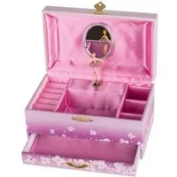 goki Spieluhr Musikspieldose Ballerina VI Melodie Schwanensee, Musikdose Mädchen