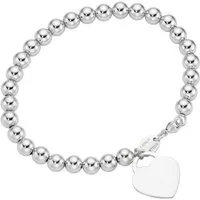 GIORGIO MARTELLO MILANO Armband Kugel Armband mit Behang Herz, Silber 925