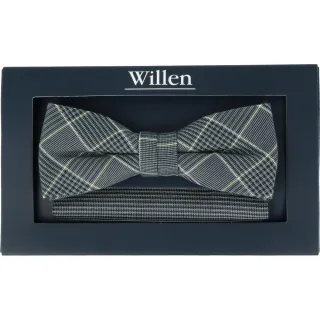Willen - Schleife und Einstecktuch,Schleife blau,Schleife Hochzeit,Schleife Anzug,Schleife Hemd mint - Gr. - OS