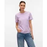 Vero Moda Kurzarmshirt VMPAULINA SS T-SHIRT GA JRS NOOS Baumwolle, regular fit