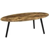 en.casa Couchtisch, »Viborg« Wohnzimmertisch 109,5x59,5x39,5cm Dunkler Holzton