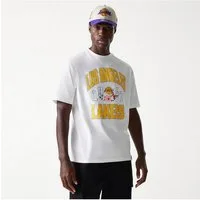New Era T-Shirt Los Angeles Lakers New Era NBA Distressed OS Tee T-Shirt Weiß (1-tlg)