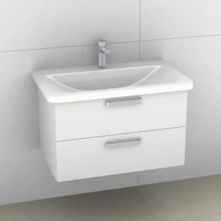 Artiqua 412 Waschtischunterschrank für Tonic II K0879 Weiß Glanz, 412-WU2L-I50-7050-68 412-WU2L-I50-7050-68