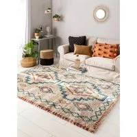 benuta Hochflor-Teppich Gobi, rechteckig, Höhe: 21 mm, Teppich Wohnzimmer, Schlafzimmer, Esszimmer, Flur, Kunstfaser, Cozy